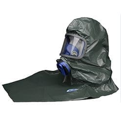 Military-grade hood in Tychem material